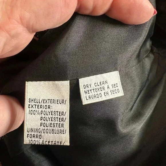 Rena Rowan Blazer. Black/Gold. Button Down. SZ 6. Dressy. Shoulder Pads. Lined. - Picture 7 of 7